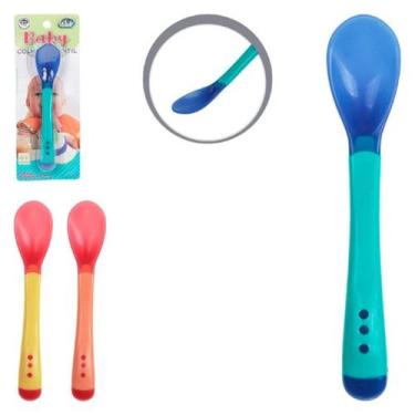 Imagem de Colher Para Bebe com Termo Sensível + Proteção BPA/FREE - Art