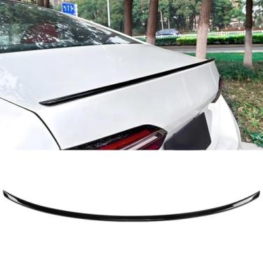 Imagem de Asa de spoiler traseiro compatível com 5 Series I5 2024 Kit de carroceria traseiro Spoiler Wing Acessórios para carro (aparência de fibra de carbono)