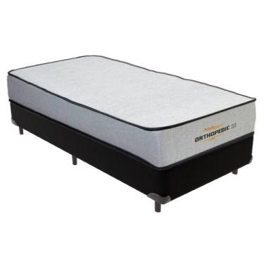 Imagem de Cama Box Solteirão Preto e Colchão Orthopedic D33 V-Tech