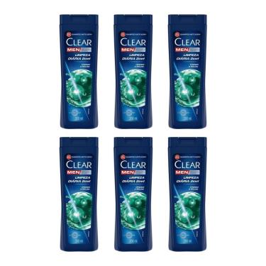 Imagem de Shampoo Clear 200Ml Dual Effect 2 Em 1 Limp Diaria-Kit C/6Un