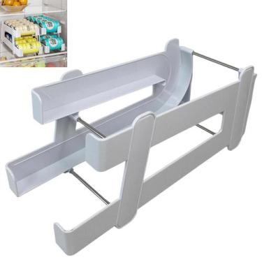 Imagem de Organizador de Geladeira Porta Lata Despensa Armario Prateleira Bebida