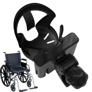 Imagem de Rrlihjgu Suporte de copo para andador, acessório de suporte de copo de cadeira de rodas, suporte de telefone 2 em 1 rotativo 360, acessórios de carrinho de bebê indispensáveis para andador de