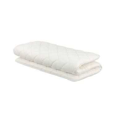 Imagem de FULI Colchão Futon Japonês, 100% Algodão, Cama Espreguiçadeira Dobrável e Portátil, Almofada de Dormir Dobrável, Shikibuton, Feito no Japão (Branco, Casal)