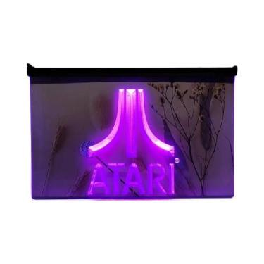 Imagem de Atari Game Logo LED Neon Sign 3D Escultura Arte De Parede Para Casa, Q
