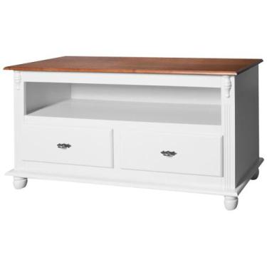 Imagem de Rack TV com 2 gavetas, nicho e tampo de madeira - 502 - Meyer, (ME) La