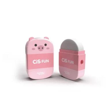 Imagem de Apontador + Borracha Fun Rosa - Cis