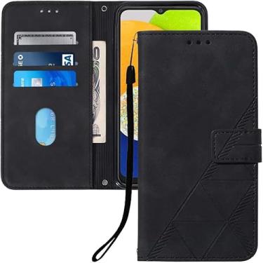 Imagem de Asdsinfor Capa flip para Moto Edge 60 Fusion 5G 2025 couro sintético carteira coldre com suporte para cartões fecho magnético à prova de choque Folio Protect Cover para Motorola Edge 60. Preto YBS