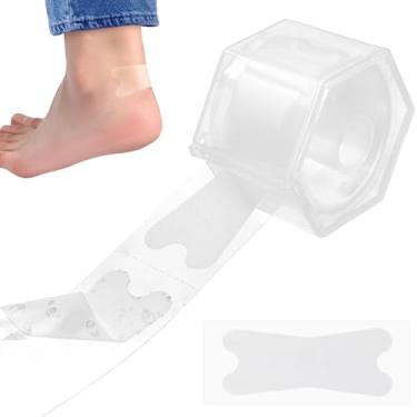 Imagem de EIRMAT Almofadas para prevenção de bolhas para pés, dedos, dedos, calcanhares para bolhas, protetores de calcanhar, bandagens para pés, impermeáveis, invisíveis (1 rolo e 30 adesivos)