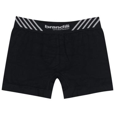 Imagem de Cueca Boxer Infantil Menino Brandili Preto