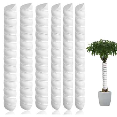 Imagem de Protetor de tronco de árvore de 39,9 cm, protetor de tronco de árvore espiral de plástico de 2 tamanhos, protetores de tubo de casca de árvores para proteger mudas de veados, coelhos, gatos, roedores