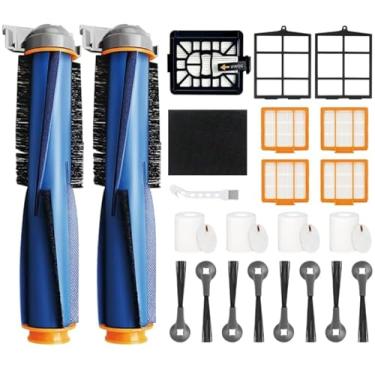 Imagem de Peças de reposição compatíveis com Shark AI AV2501S AV2511AE AV2501AE RV2502AE RV2610WA AV2510AOUS RV2520AOUS Robot Aspirador, 2 escovas principais, 4 pré-filtros de motor, 4 filtros de espuma, 8
