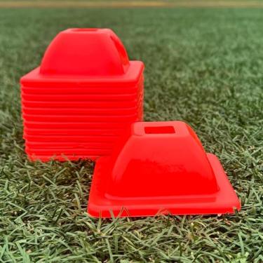 Imagem de LVL10 Sports Cones De Treinamento Pro - Mini Futebol 2" Para Esportivo Basquete, Americano, Basquete E Exercícios Agilidade Marcadores Campo Que Não Racham, Deslizam Ou Voam