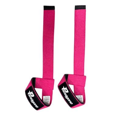 Imagem de Straps Musculação Tala Pentágono com Proteção Neoprene para Punhos, Alça 100% Algodão (Pink)