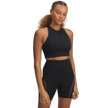 Imagem de Top de Treino Feminino Under Armour Meridian Zip Tank, Preto, G