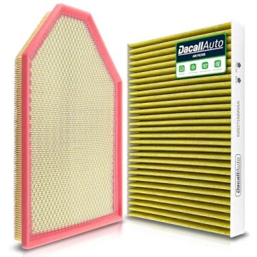 Imagem de Dacall Conjunto de filtro de ar de cabine e motor de carbono ativado adequado para Chrysler 300 3.6L 5.7L 6.4L (2011-2023), para Dodge Challenger/Charger 3.6L 5.7L 6.2L 6.4L (2011-2023), substitui