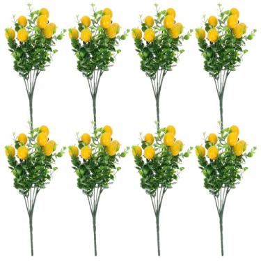 Imagem de TOYANDONA Buquê de Plantas Frutíferas Artificiais: 8 Peças de Caules de Frutas Realistas, Buquê de Limão Artificial, Flores Artificiais, Caules de Frutas, Galhos, Centro de Mesa para Decoração de