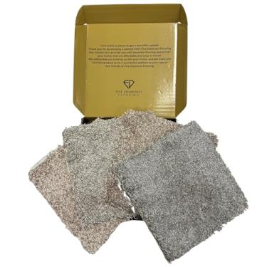 Imagem de Five Diamond Flooring Placas De Carpete De Alto Desempenho Removíveis E Adesivas Com Almofada Acoplada, Fácil Instalação "Faça Você Mesmo", Carpete Residencial Macio, Aparência Uniforme (Todas As 4 C