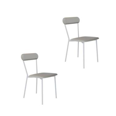 Imagem de Cadeira Vintage Emília Fixa C-4 Pes 450 X 505 X 810 Mm C-2 Un. Pés Brancos. Cn.saturno Off White Cn.saturno Off White