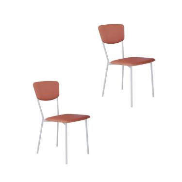 Imagem de Cadeira Vintage Retrô Fixa C-4 Pés 425 X 505 X 830 Mm C-2 Un. Pés Brancos. Cn.marte Terra Rose Cn.marte Terra Rosê