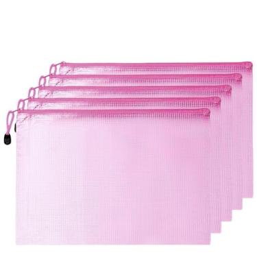 Imagem de Pastas organizadoras de arquivos, saco de PVC, organizador de papel, organizadores de escritório, documentos, papelaria, pasta de arquivos, zíper, arquivo, jaqueta, (vermelho)