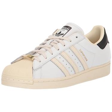 Imagem de adidas Originals Tênis masculino Superstar, Branco/Branco Maravilha/Preto, 9.5