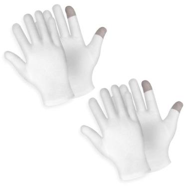 Imagem de Luvas hidratantes Sibba Touch Screen White Cotton, 2 pares