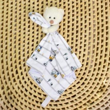 Imagem de Naninha Para Bebê Menino Premium Com Prendedor De Chupeta - Flor de Al