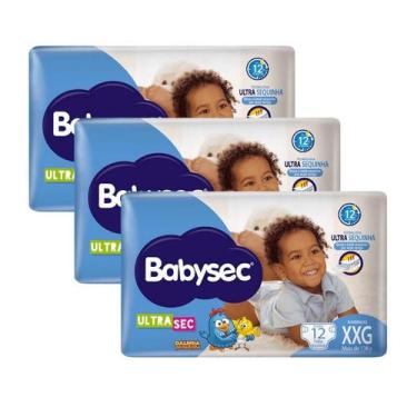 Imagem de Kit 3 Fraldas Babysec Ultrasec Jumbinho Galinha Pintadinha XXG com 12 