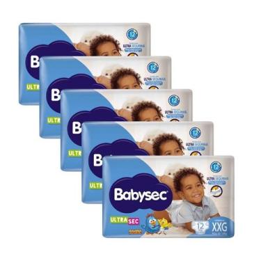 Imagem de Kit 5 Fraldas Babysec Ultrasec Jumbinho Galinha Pintadinha XXG com 12 