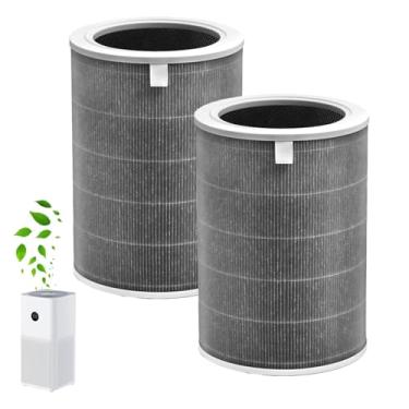 Imagem de Filtro M8R-FLH para Mi 3H HEPA: Purificador de ar Pro 3C 3 2C 2H 2S Filtragem de 3 estágios com COV de poeira limpa de carvão ativado, pacote com 2