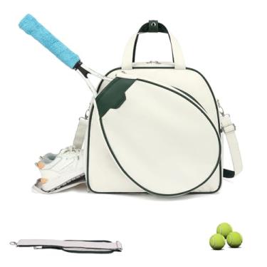 Imagem de VBESTLIFE Bolsa de Ginástica de Tênis para Mulheres, Bolsa de Raquete de Tênis Com Compartimento de Sapatos, Bolsas de Ombro Esportivas, Bolsa de Fim de Semana para Mulheres Durante a