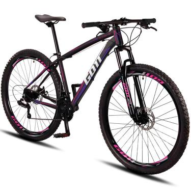 Imagem de Bicicleta Aro 29 Alumínio Gott 24v Traseiro Shimano X-Treme - Rosa/Lilás - 19