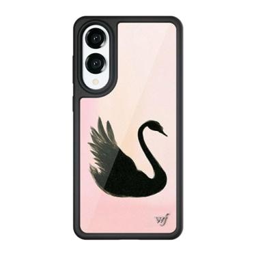 Imagem de Wildflower Capas - Compatível com Samsung Galaxy S25 Edge | Amortecedor preto protetor, certificado de teste de queda de 1,2 m, pequenas empresas de propriedade feminina | Cisne Preto - Ponta de