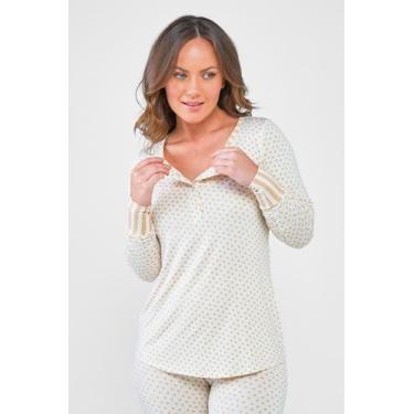 Imagem de Pijama Feminino Viscolycra Analu - Praqnome, Nude, M