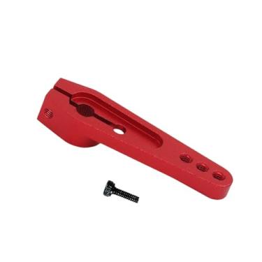 Imagem de Colaxi Braço de direção de metal com buzina de servo de liga de alumínio 25T, fácil de instalar, braço de direção longo com roscas M2 para carro RC e barco, Vermelho