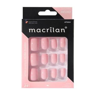 Imagem de Unhas Posticas Macrilan 24 Pc / 36 Pc, ROSA CLARO UP302A 24PC