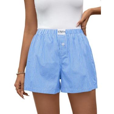 Imagem de Shorts boxer femininos casuais de verão LOMON, pijama Lounge Sleep