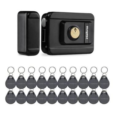 Imagem de Kit Fechadura Eletrônica FX 3000 MF com 20 Chaveiros RFID e Cilindro A