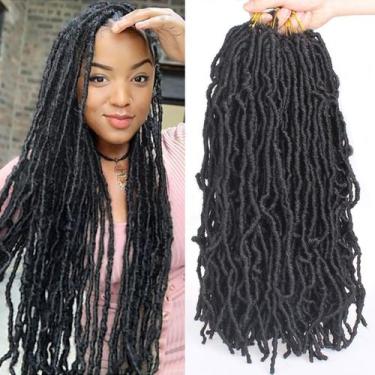 Imagem de Crochet Hair Leeven Faux Locs 18 polegadas, 7 pacotes para mulheres
