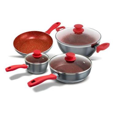 Imagem de Conjunto De Panelas Redstone 4 Peças Pkt407 Philco Vermelho