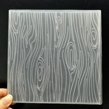 Imagem de Pasta em relevo de plástico 3D 15 x 14 cm textura de padrões de árvore de Natal para fazer cartões, faça você mesmo, scrapbooking, papel, artesanato, artesanato, scrapbook, artes, suprimentos