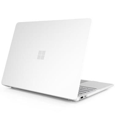 Imagem de Mektron Capa fosca para laptop Microsoft Surface 2025 Windows 11 Copilot+ PC Surface Laptop 13 polegadas capa para tela sensível ao toque compatível com o modelo 2095, branco fosco
