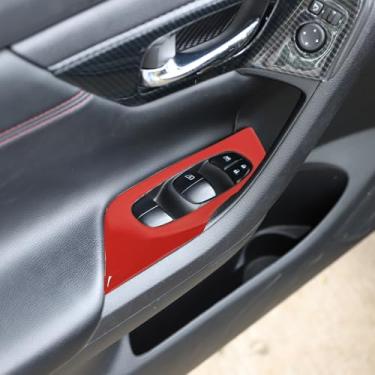 Imagem de MUXEE Capa de painel de interruptor de janela de apoio de braço, para Nissan Altima 2013 2014 2015 2016 2017 2018, capa de painel de controle de janela de porta acessórios interiores esportivos de