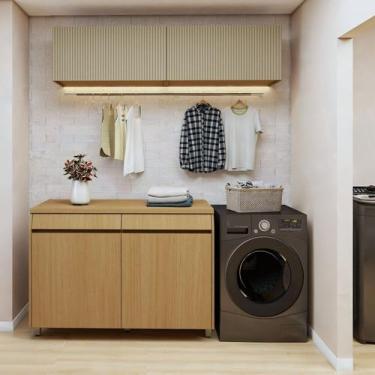 Imagem de Lavanderia Modulada 3 Peças 4 Portas 2 Gavetas - Nesher Móveis