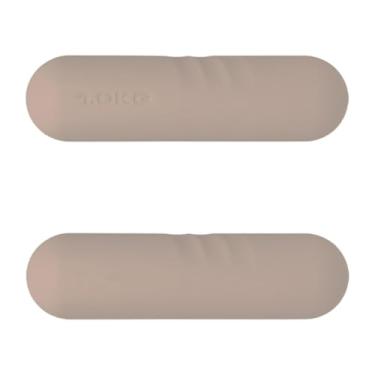 Imagem de RNXRZANK Conjunto de Halteres de 2 Peças em Ferro Fundido, para Treinos, Pesos de Mão para Adultos, para Corrida, Pilates, Dança, Marrom Acinzentado