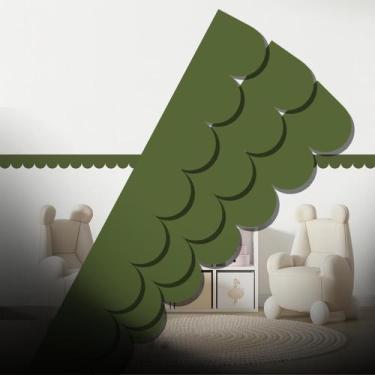 Imagem de Kit 2 Faixa Adesiva De Parede Barrado Ondinha Boho Autocolante - PAPEL