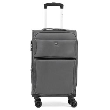 Imagem de Mala Pequena Poliester 4 Rodas Verbier Swiss One 20.5 Cinza P - Bagagg