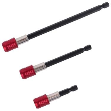 Imagem de 3pçs Conjunto Extensões Broca, 1/4" Suporte Magnético para Brocas com Haste Sextavada Adaptador de Liberação Rápida para Chave Impacto Furadeira Sem Fio Chave de Fenda Elétrica (60/100/150mm)