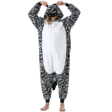 Imagem de Pijama DarkCom Zebra Onesie Unissex para adultos