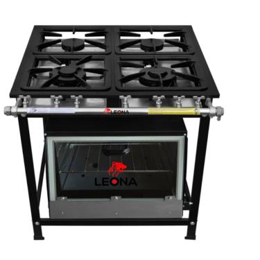 Imagem de Fogão Industrial 4 Bocas 30x30 P5 com Forno Leona